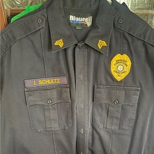 3 xl blauer bdu police shirt. Navy